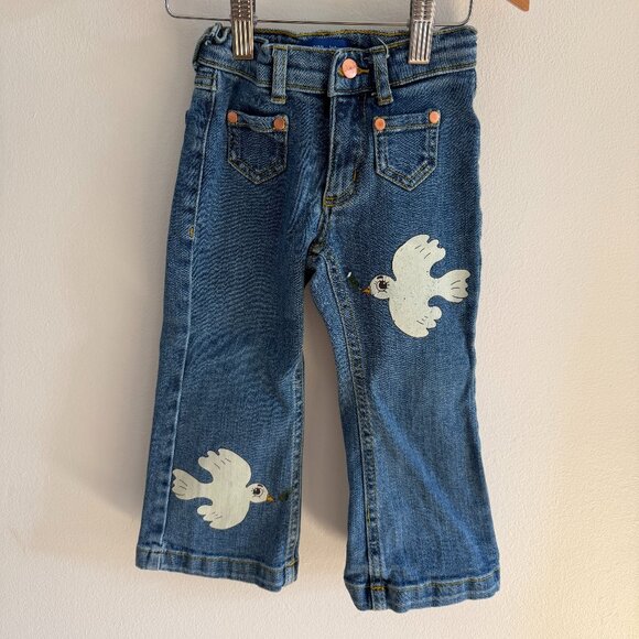 Mini Rodini x Wrangler Peace Dove Flared Denim Jeans - Picture 7 of 7